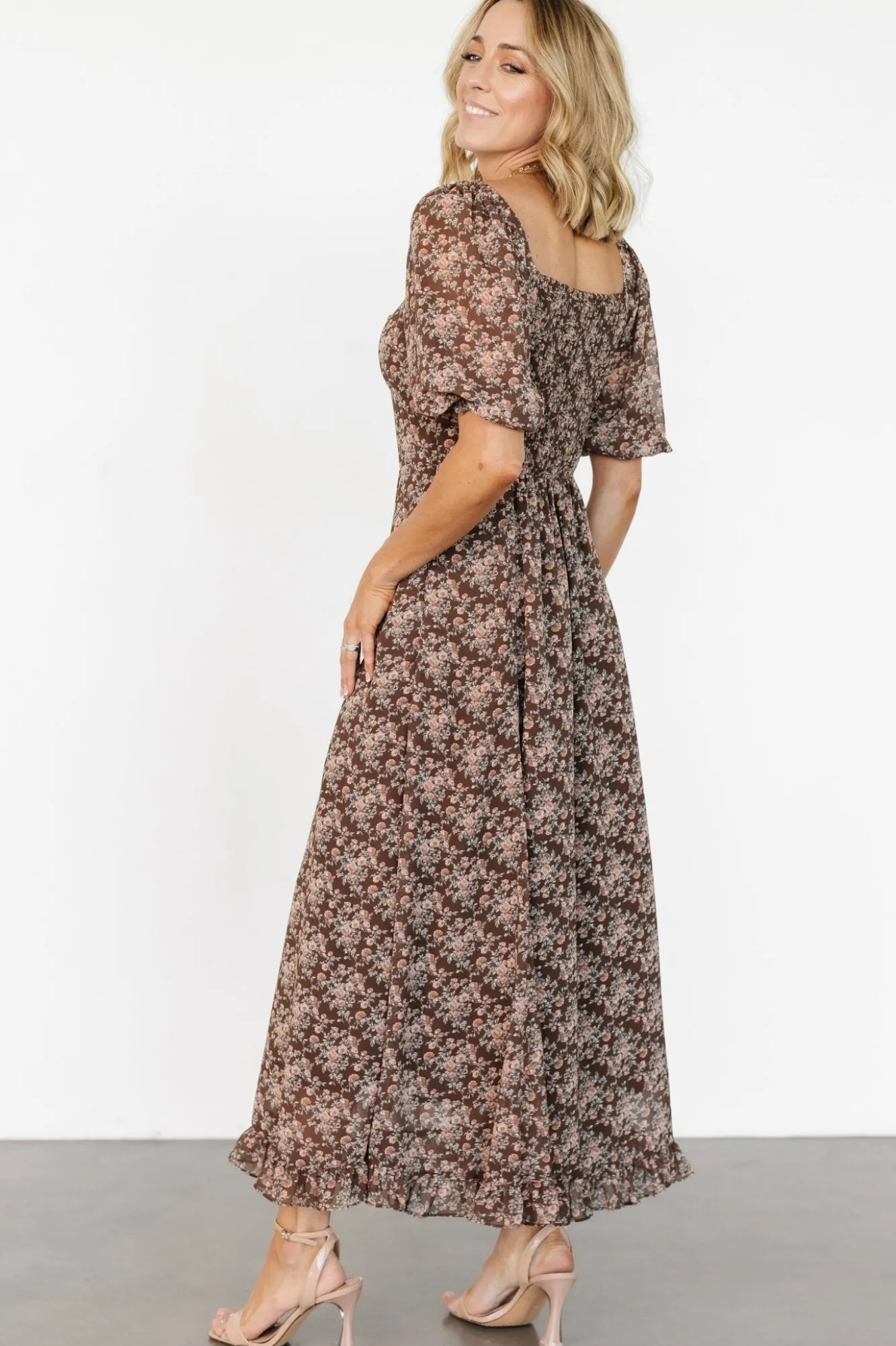 Baltic Born Camryn Maxi Dress | Brown Floral