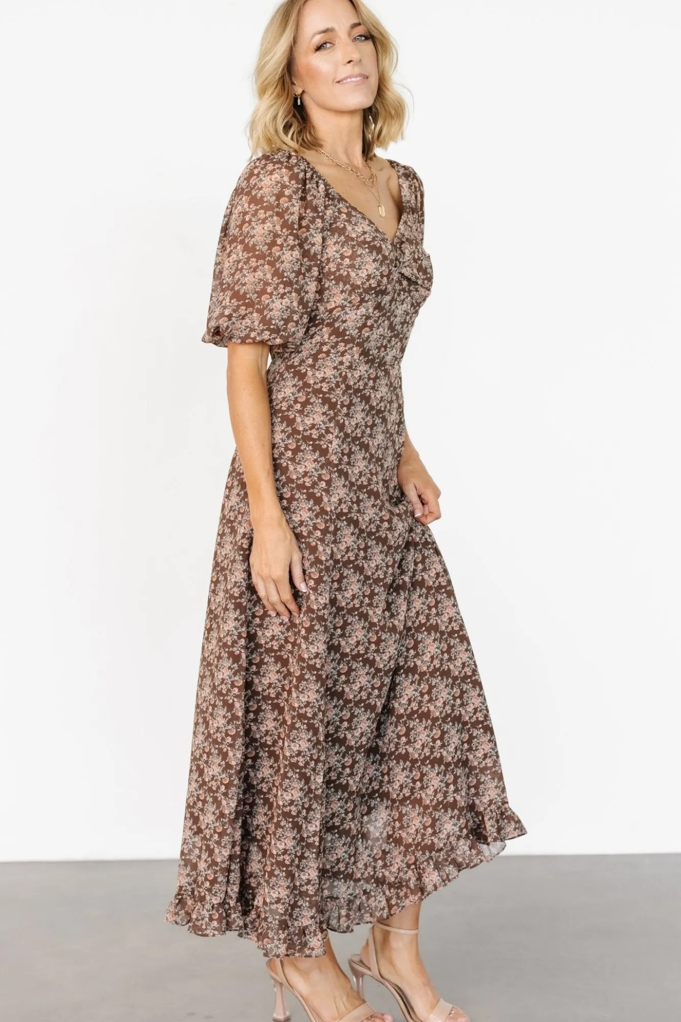 Baltic Born Camryn Maxi Dress | Brown Floral