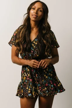 Baltic Born Candy Romper | Black Floral