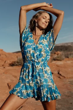 Baltic Born Candy Romper | Blue + Olive
