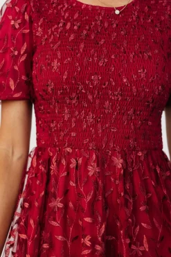 Baltic Born Cara Embroidered Midi Dress |
