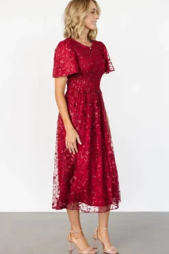 Baltic Born Cara Embroidered Midi Dress |