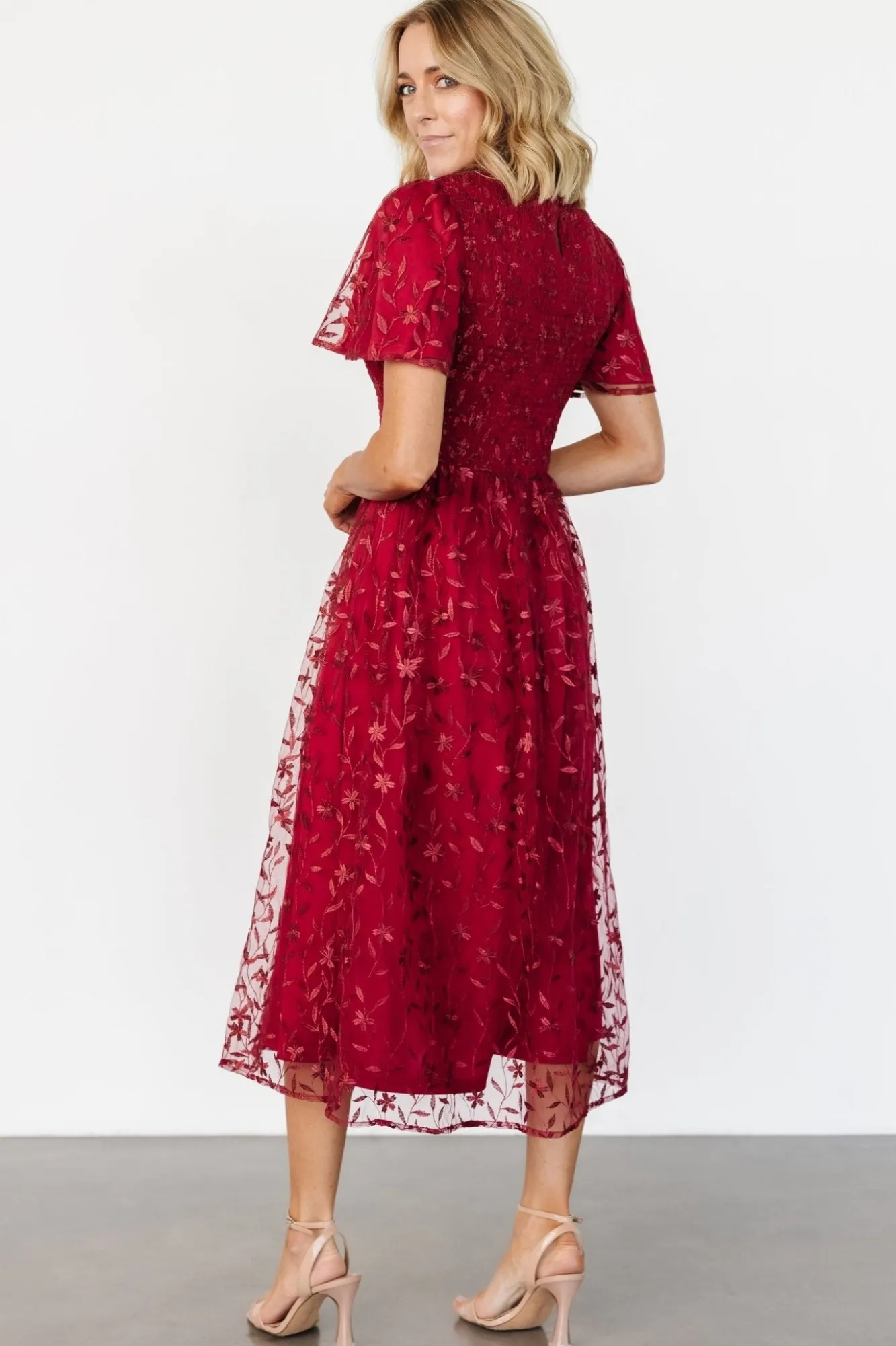 Baltic Born Cara Embroidered Midi Dress |