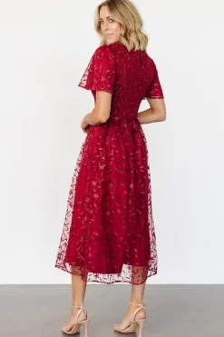 Baltic Born Cara Embroidered Midi Dress |