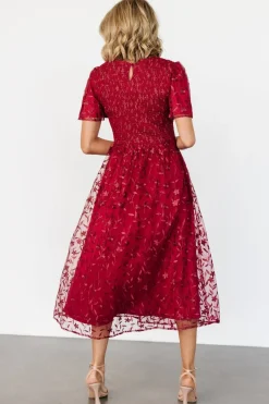 Baltic Born Cara Embroidered Midi Dress |