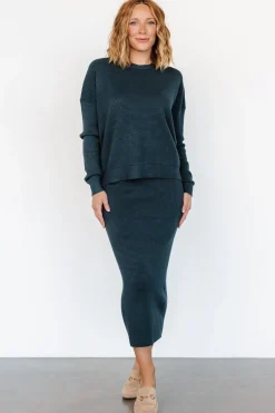 Baltic Born Carey Waffle Sweater | Midnight Blue