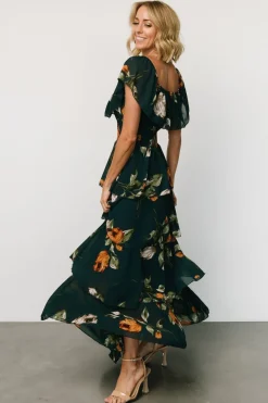 Baltic Born Carina Off Shoulder Maxi Dress | Deep Topaz Floral