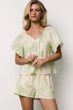 Baltic Born Carlina Set | Cream + Green Print