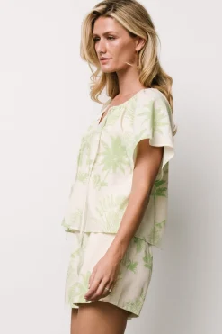 Baltic Born Carlina Set | Cream + Green Print
