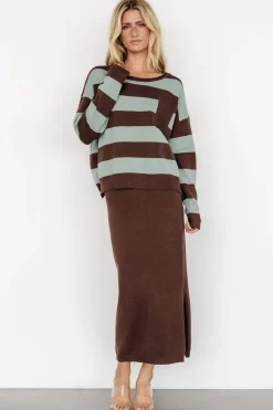 Baltic Born Carlotta Sweater + Skirt Set | Brown + Turquoise