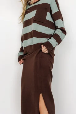 Baltic Born Carlotta Sweater + Skirt Set | Brown + Turquoise