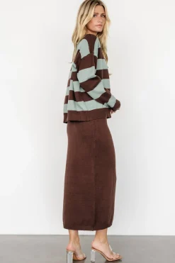 Baltic Born Carlotta Sweater + Skirt Set | Brown + Turquoise