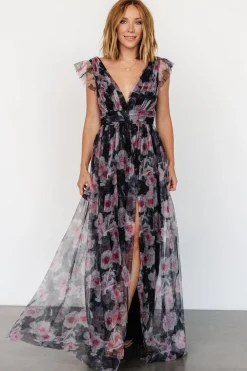 Baltic Born Carmine Maxi Dress | Black Floral