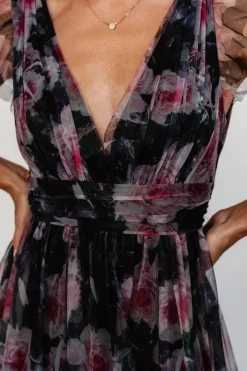 Baltic Born Carmine Maxi Dress | Black Floral