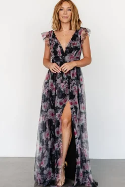Baltic Born Carmine Maxi Dress | Black Floral