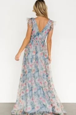 Baltic Born Carmine Maxi Dress | Dusty Blue Floral