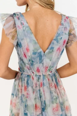 Baltic Born Carmine Maxi Dress | Dusty Blue Floral