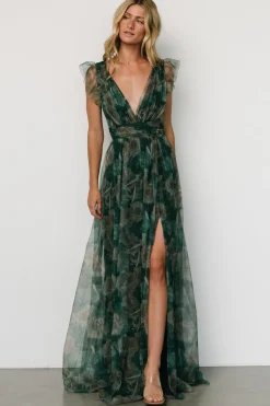 Baltic Born Carmine Maxi Dress | Green Floral