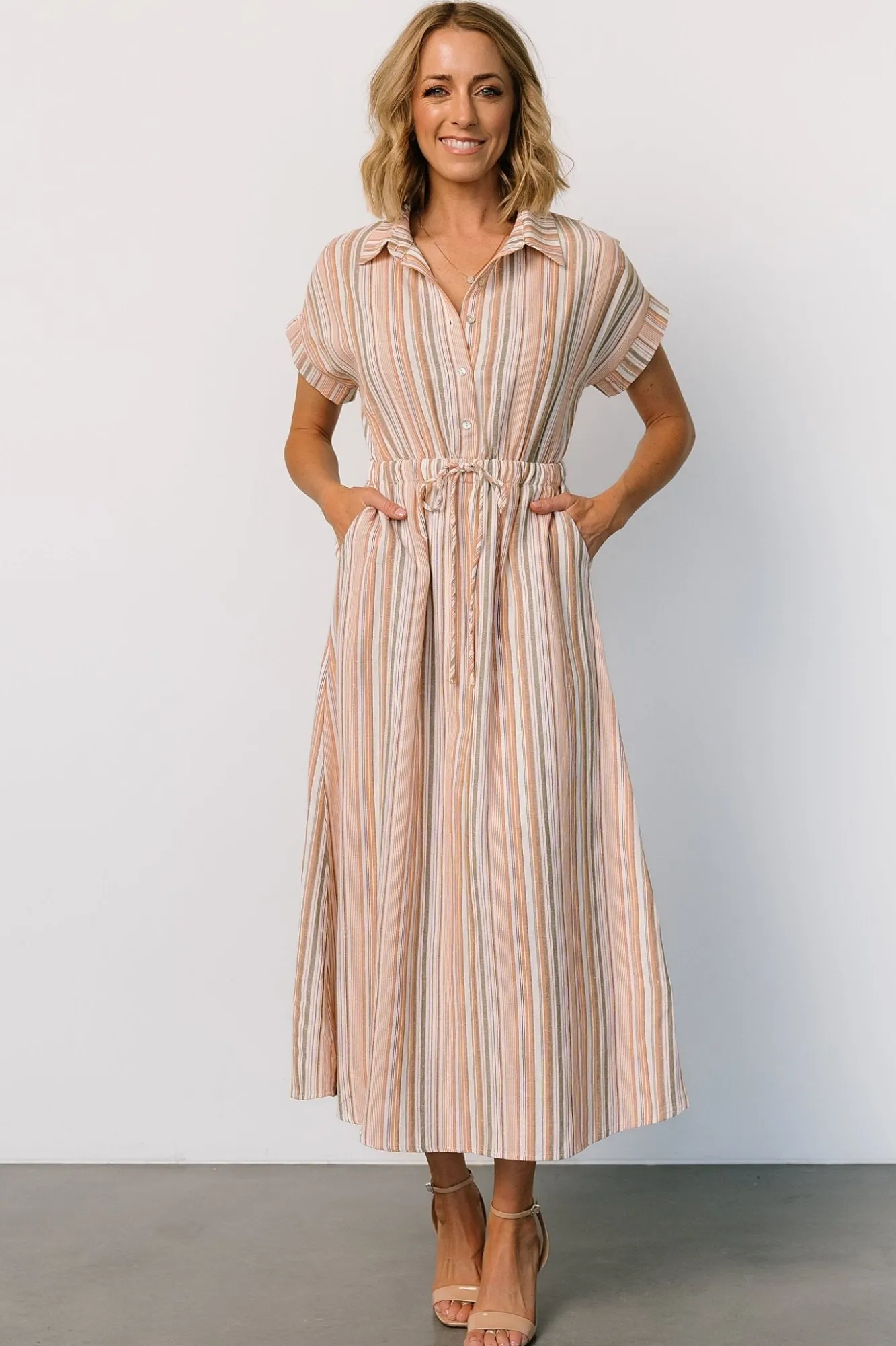 Baltic Born Carole Midi Dress | Multi Stripe