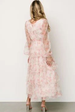 Baltic Born Carolina Tulle Tiered Maxi Dress | Blush Floral