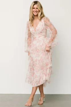 Baltic Born Carolina Tulle Tiered Maxi Dress | Blush Floral