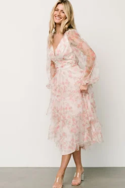Baltic Born Carolina Tulle Tiered Maxi Dress | Blush Floral
