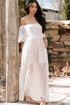 Baltic Born Caroline Lace Maxi Dress | Off White