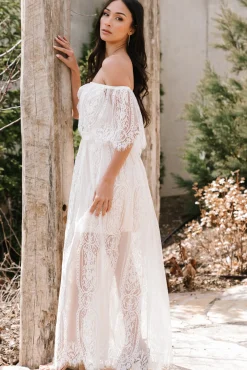 Baltic Born Caroline Lace Maxi Dress | Off White