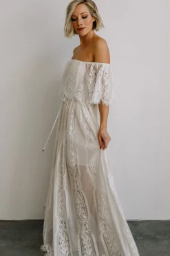 Baltic Born Caroline Lace Maxi Dress | Off White
