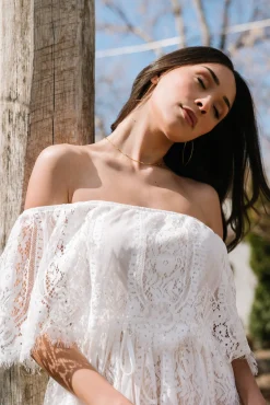 Baltic Born Caroline Lace Maxi Dress | Off White