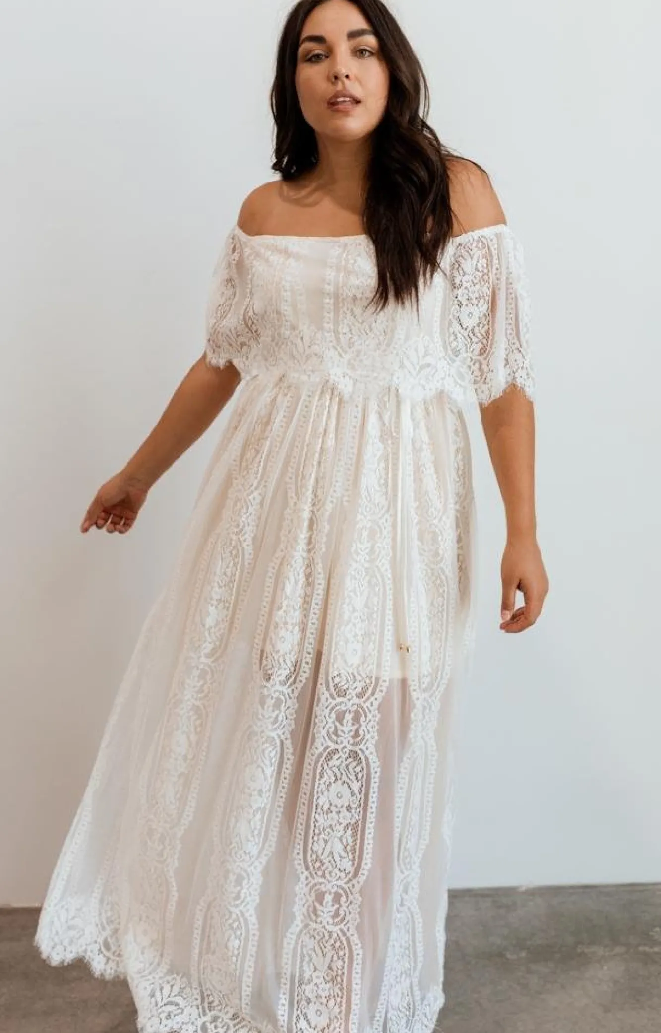 Baltic Born Caroline Lace Maxi Dress | Off White