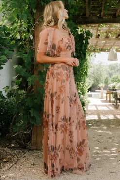 Baltic Born Cassandra Tulle Maxi Dress | Copper Floral