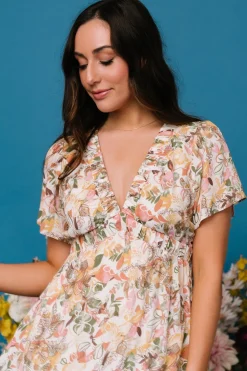 Baltic Born Cassie Short Sleeve Dress | Multi Floral