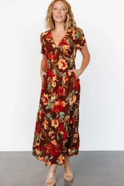 Baltic Born Cassie Short Sleeve Dress | Copper Floral