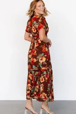 Baltic Born Cassie Short Sleeve Dress | Copper Floral