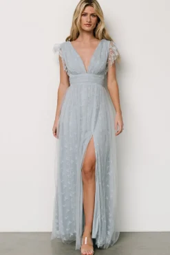 Baltic Born Caterina Tulle Maxi Dress | Light Blue