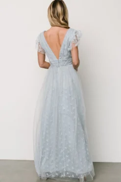Baltic Born Caterina Tulle Maxi Dress | Light Blue
