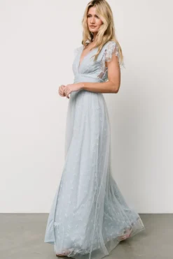 Baltic Born Caterina Tulle Maxi Dress | Light Blue