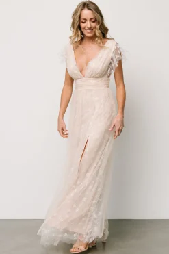 Baltic Born Caterina Tulle Maxi Dress | Natural + White