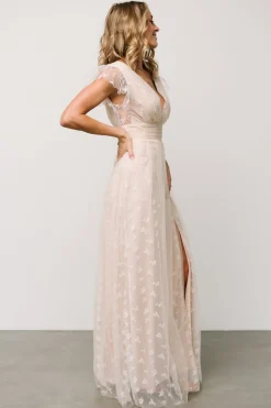 Baltic Born Caterina Tulle Maxi Dress | Natural + White