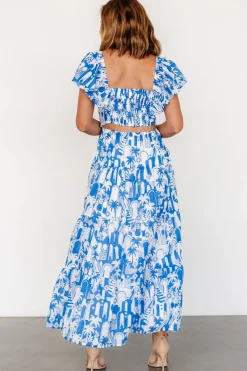 Baltic Born Catira Maxi Dress | Blue + White