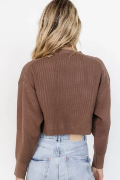 Baltic Born Cecil Open Cardigan | Dusty Brown