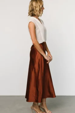 Baltic Born Celeste Satin Midi Skirt |