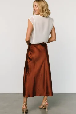 Baltic Born Celeste Satin Midi Skirt |