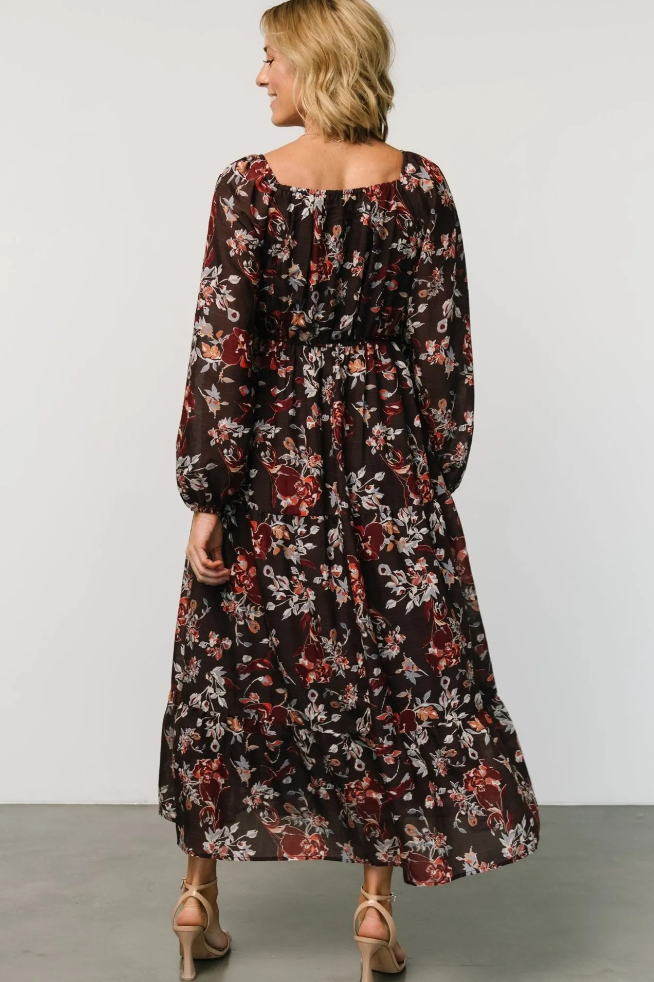 Baltic Born Chantae Maxi Dress | Dark Plum Print