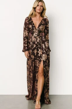 Baltic Born Charlene Maxi Dress | Wine + Gold