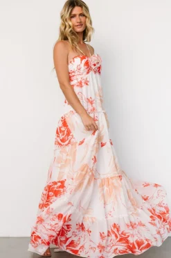 Baltic Born Charmaine Maxi Dress | Red + Natural Floral