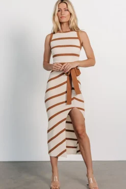Baltic Born Chelsea Knit Dress | Beige + Camel