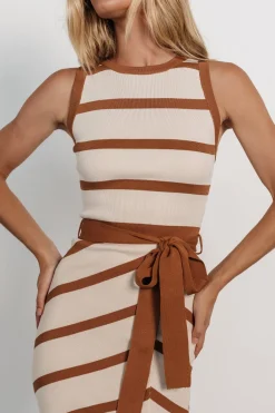 Baltic Born Chelsea Knit Dress | Beige + Camel