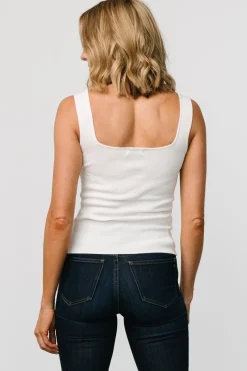 Baltic Born Cher Square Neck Knit Tank | Off White